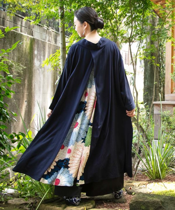 倭物やカヤ 花ざかり八掛ワンピース