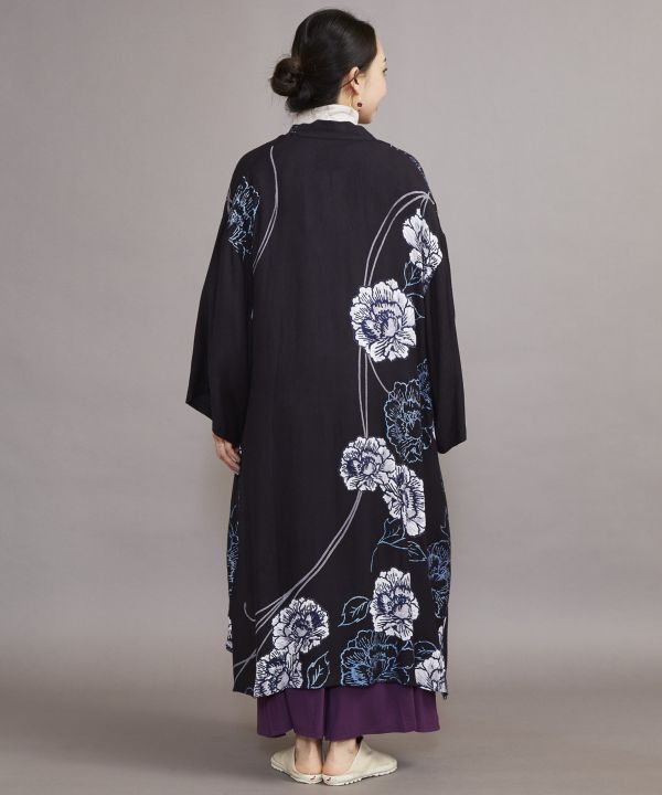 倭物やカヤ ささらぎ花模様羽織 UVカット加工