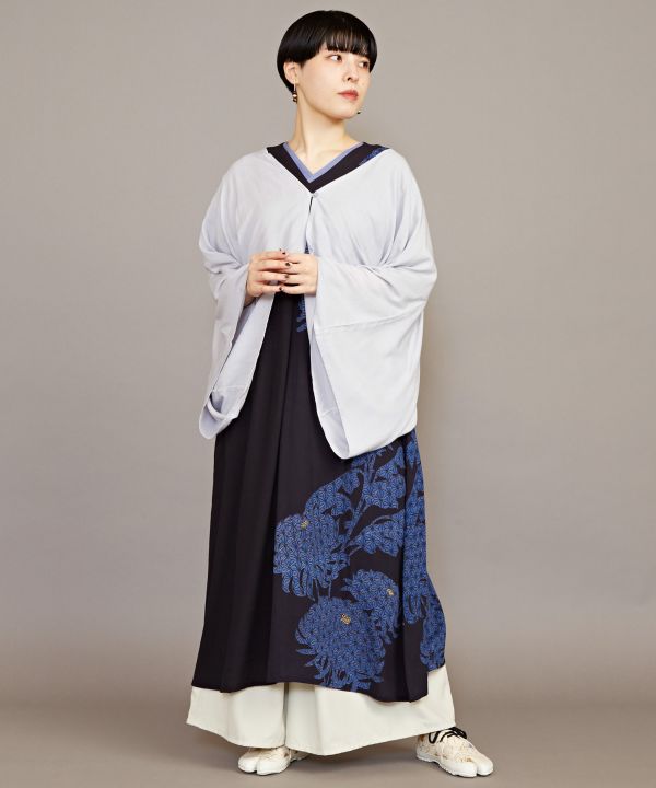 倭物やカヤ 昇り菊羽織付ワンピース UVカット加工