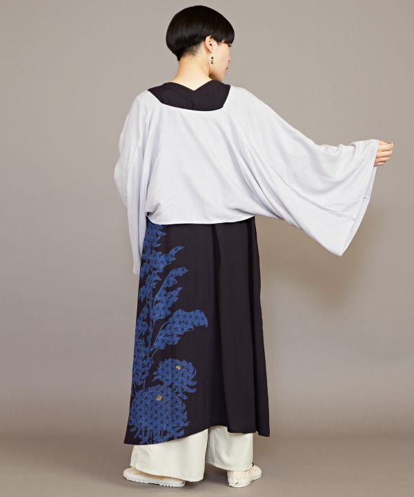 倭物やカヤ 昇り菊羽織付ワンピース UVカット加工