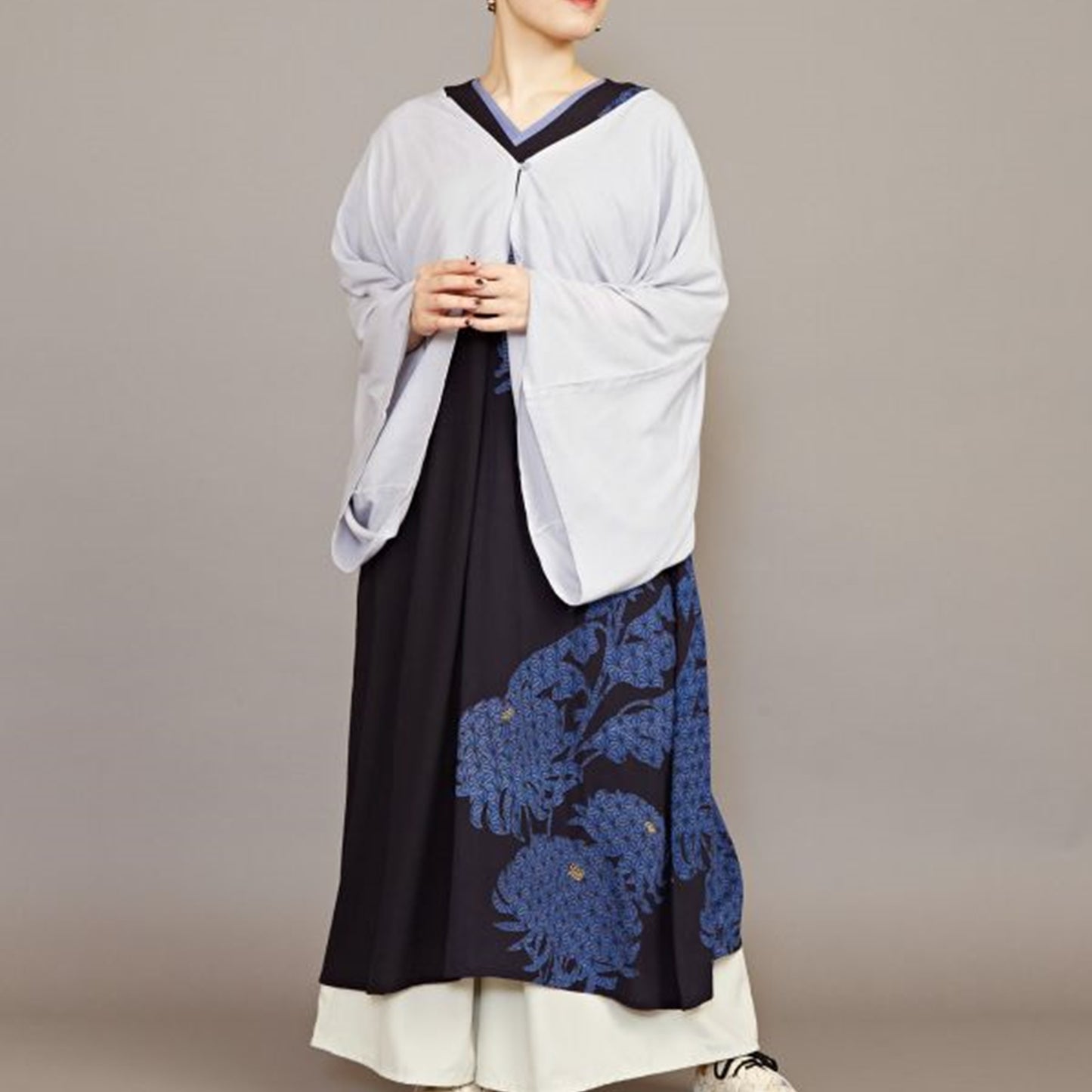 倭物やカヤ 昇り菊羽織付ワンピース UVカット加工