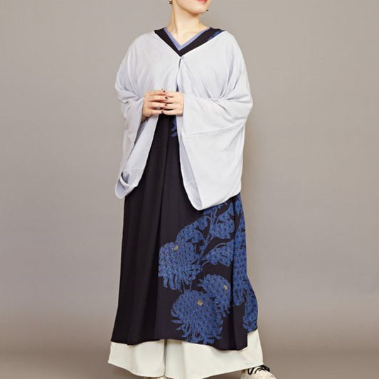 倭物やカヤ 昇り菊羽織付ワンピース UVカット加工