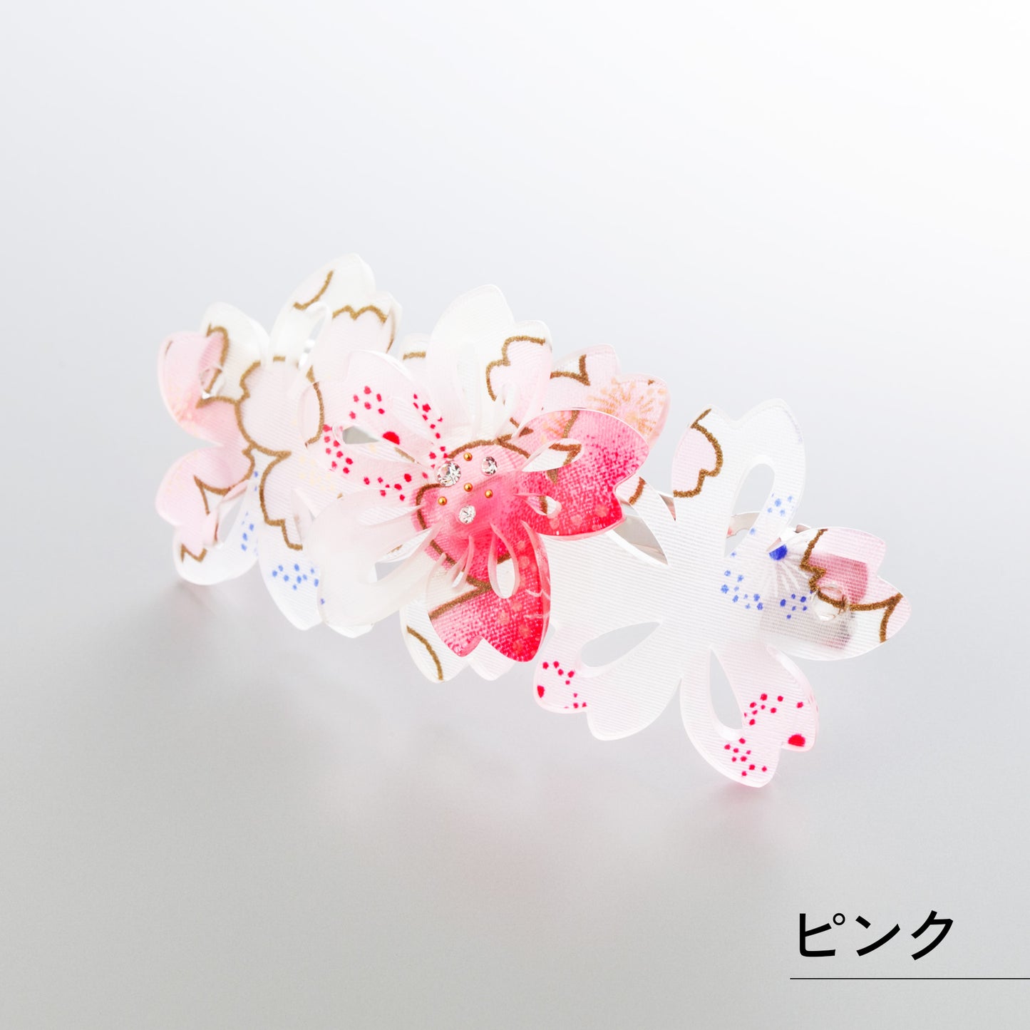 のレン 桜バレッタ ヘアクリップ 小