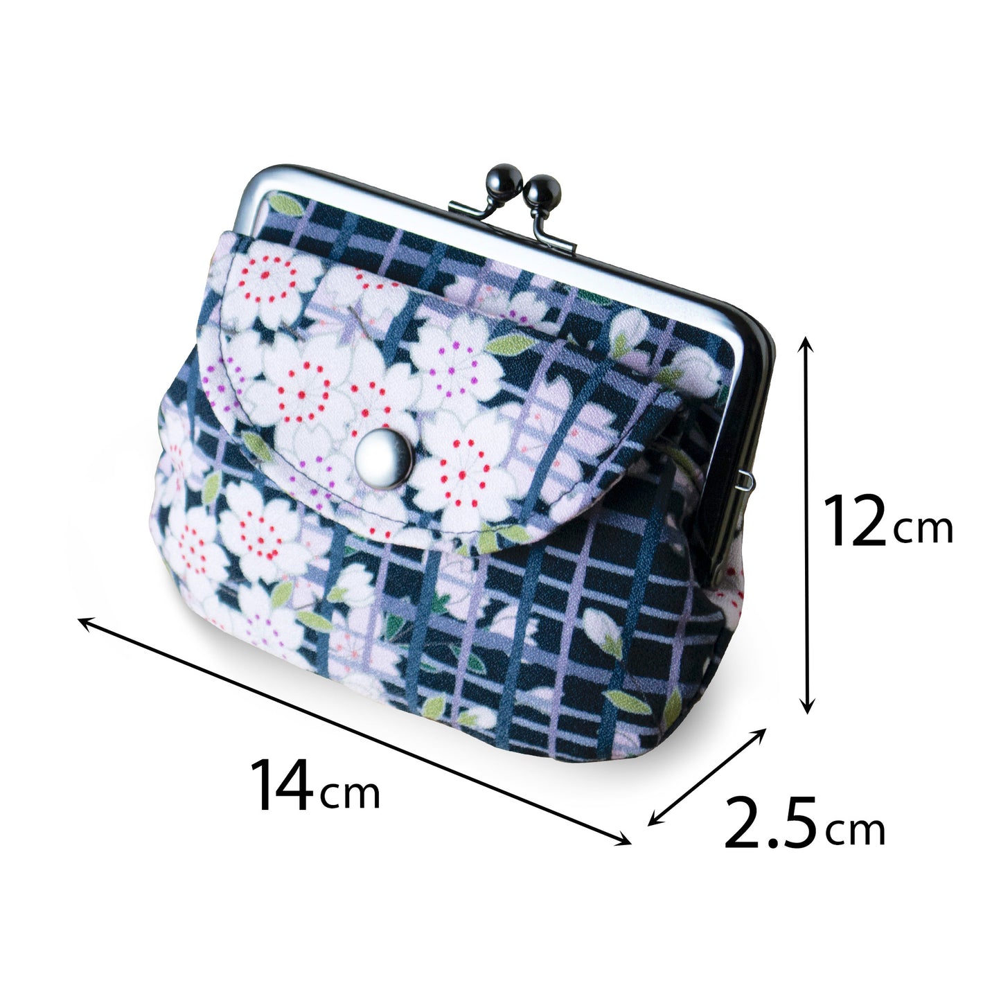のレン 親子がま口財布 桜格子