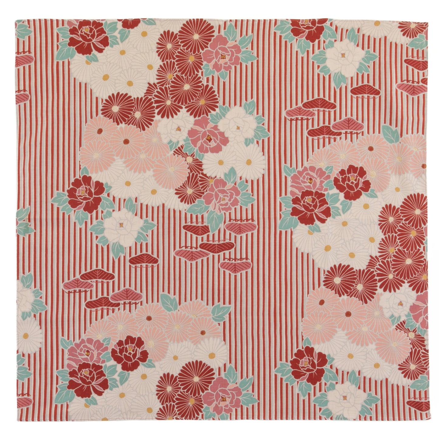 のレン 風呂敷 レトロフラワー / 100cm 70cm 50cm 綿100%