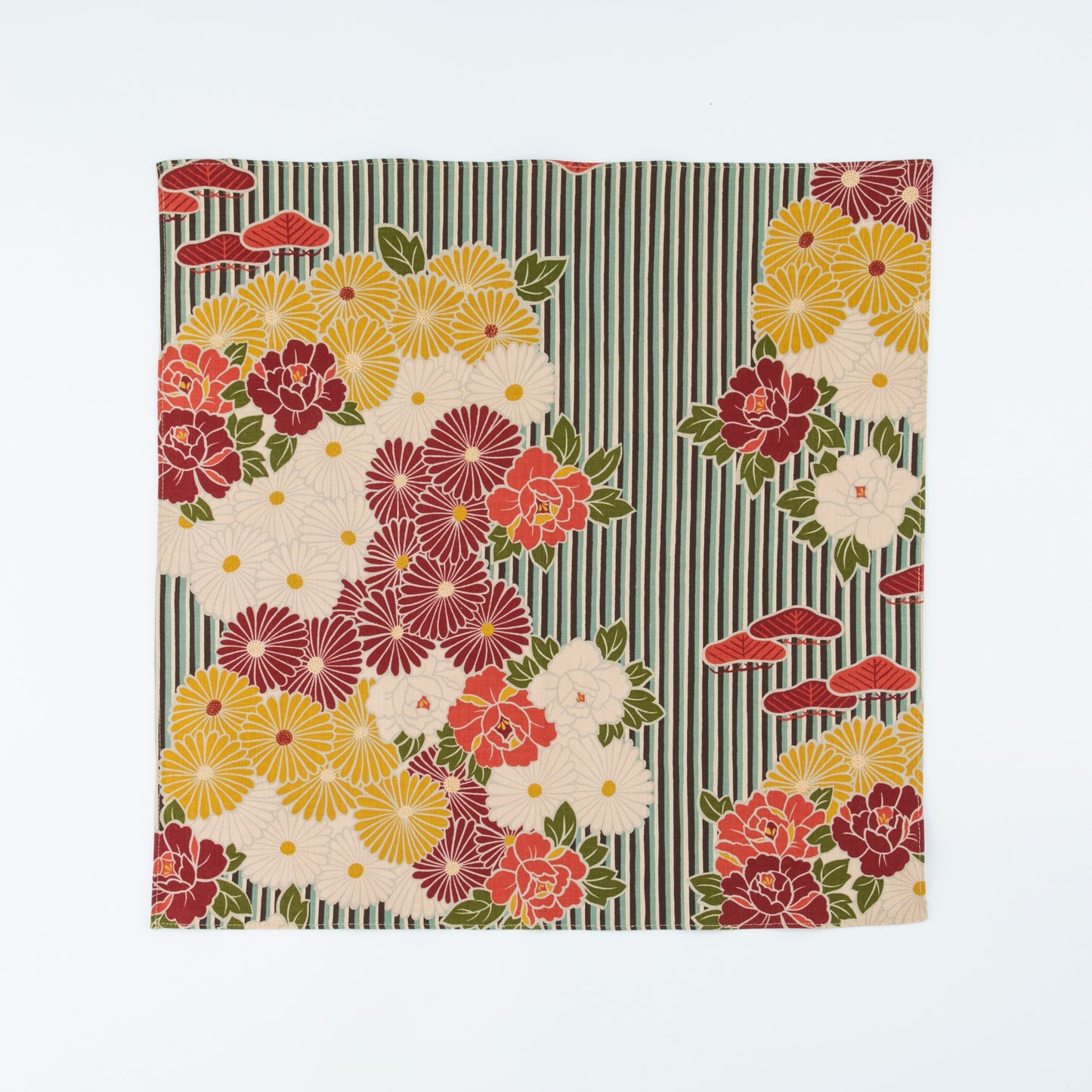 のレン 風呂敷 レトロフラワー / 100cm 70cm 50cm 綿100%