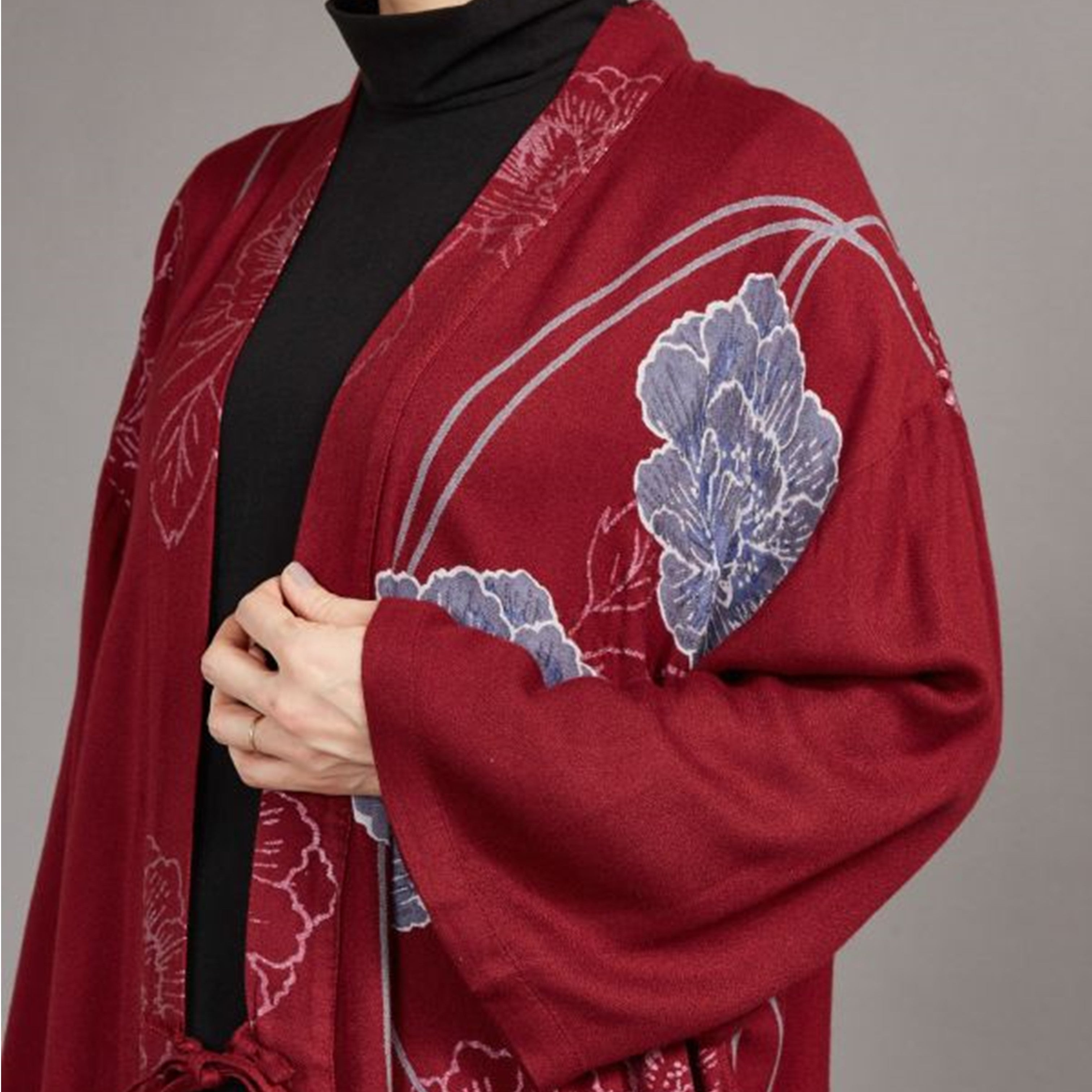 倭物やカヤ ささらぎ花模様羽織 ＵＶカット加工