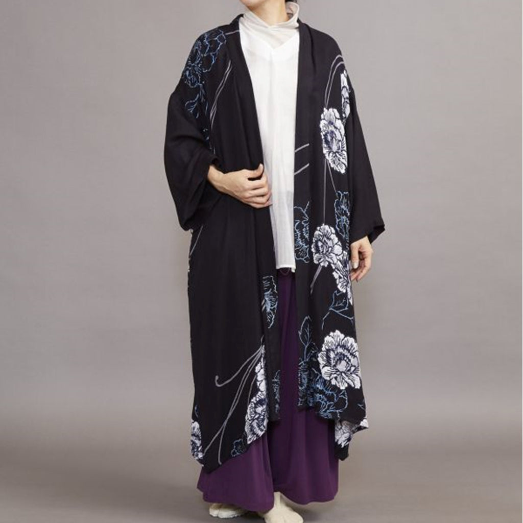 倭物やカヤ ささらぎ花模様羽織 ＵＶカット加工