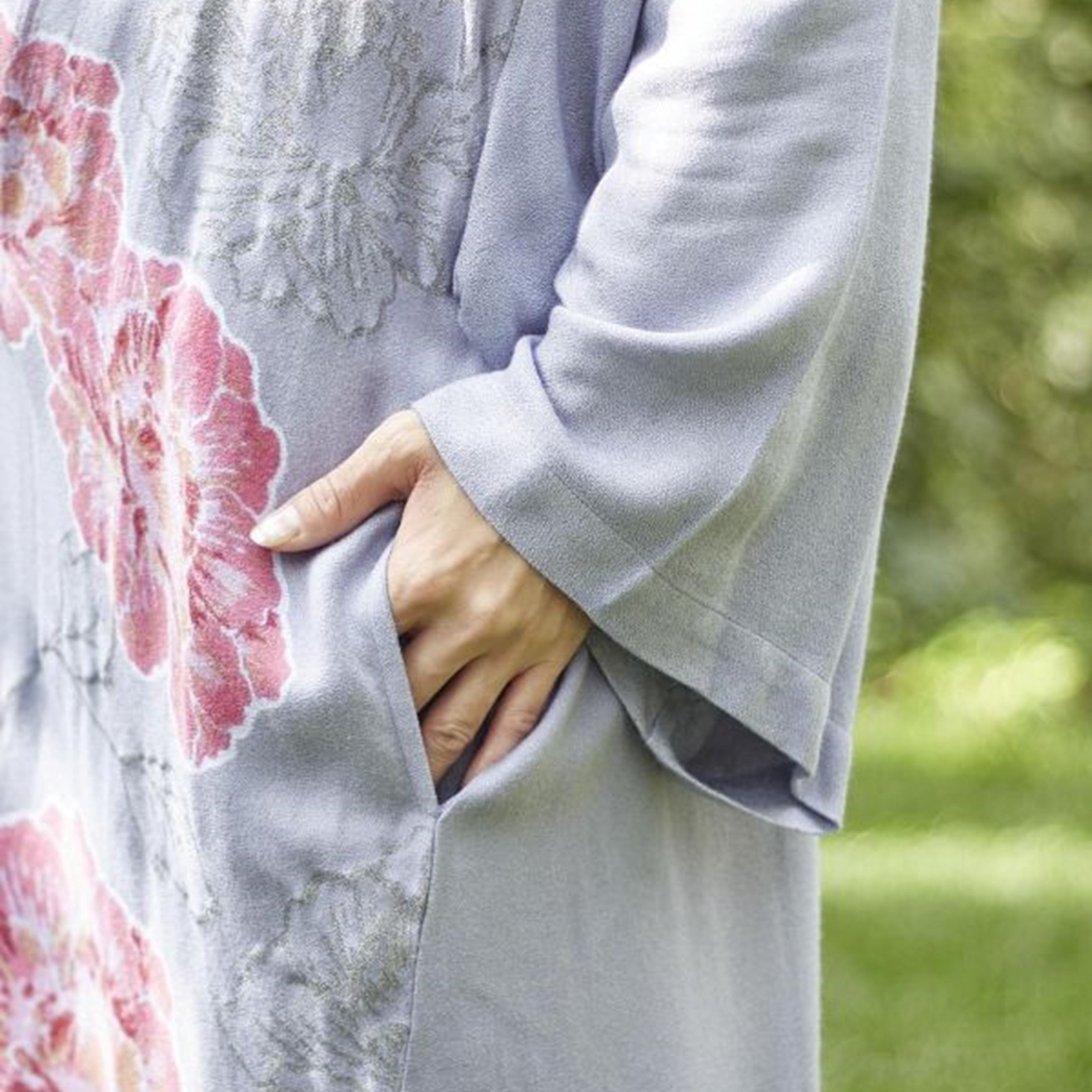 倭物やカヤ ささらぎ花模様羽織 ＵＶカット加工