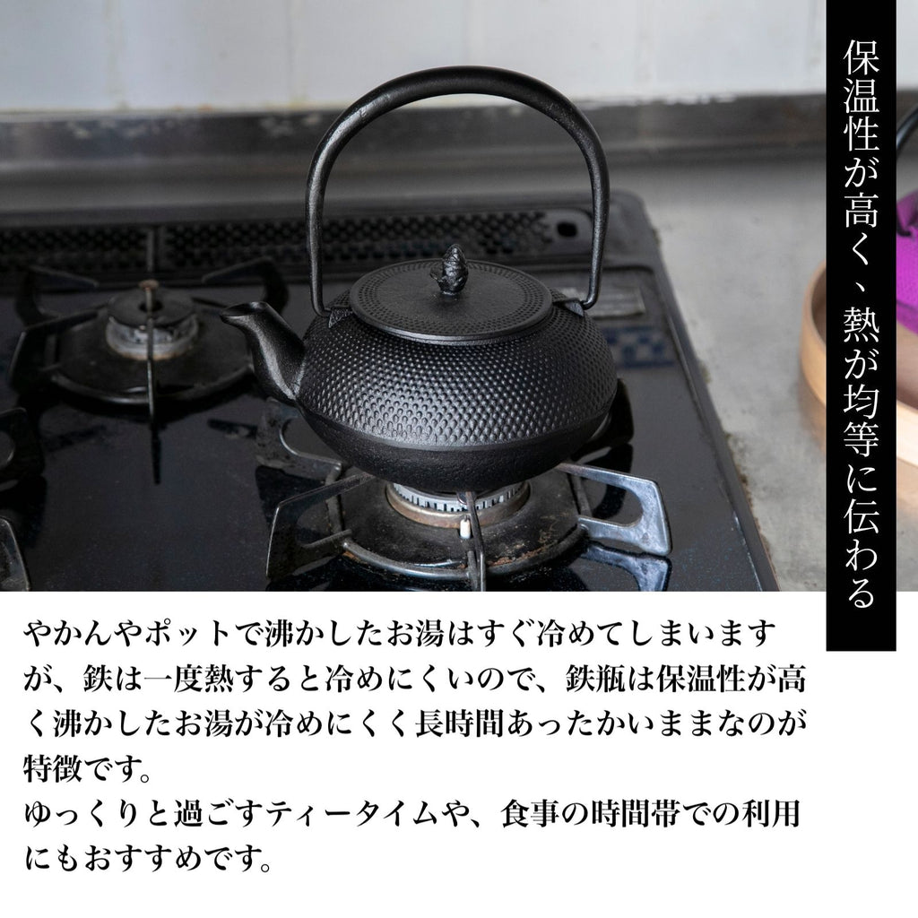 ロジアソシエイツ 南部鉄器 鉄瓶 あられ