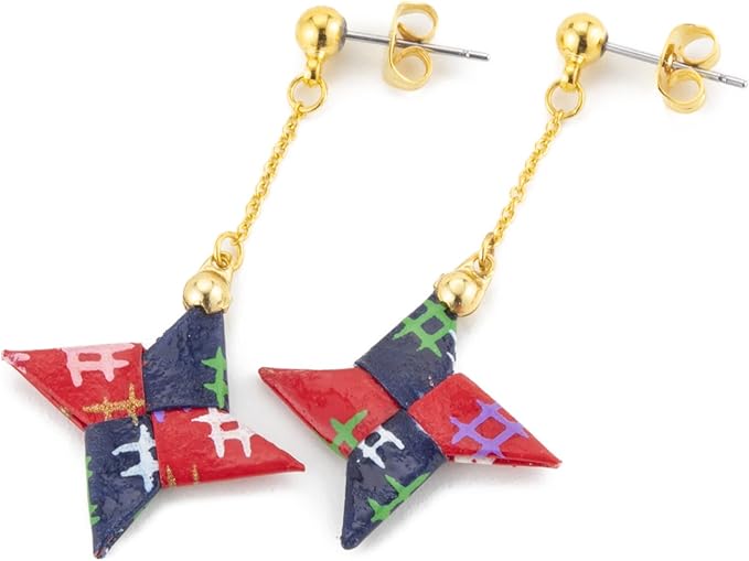 のレン 手裏剣 折り紙 チェーンピアス