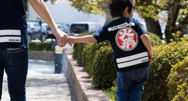 HiKESHi SPiRiT NEW 抜染OD火消Tシャツ ネイビー