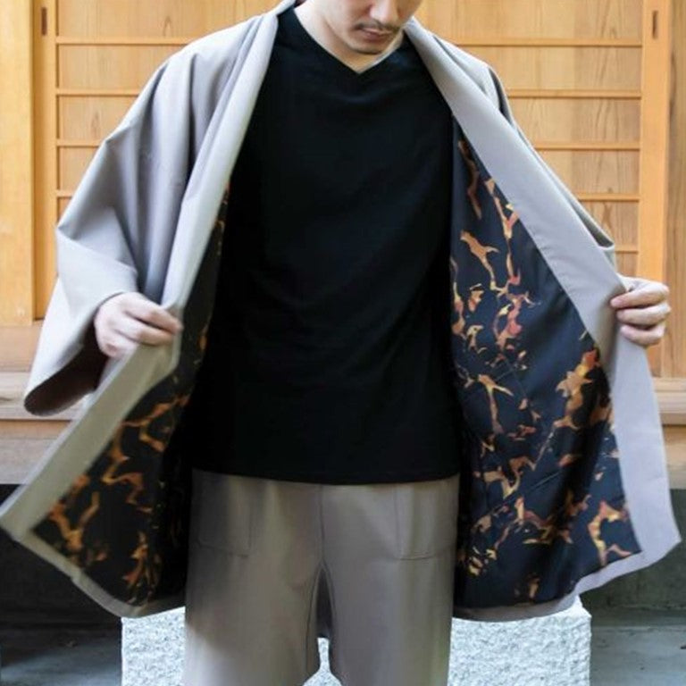 倭物やカヤ鱗紋裏勝りメンズ羽織