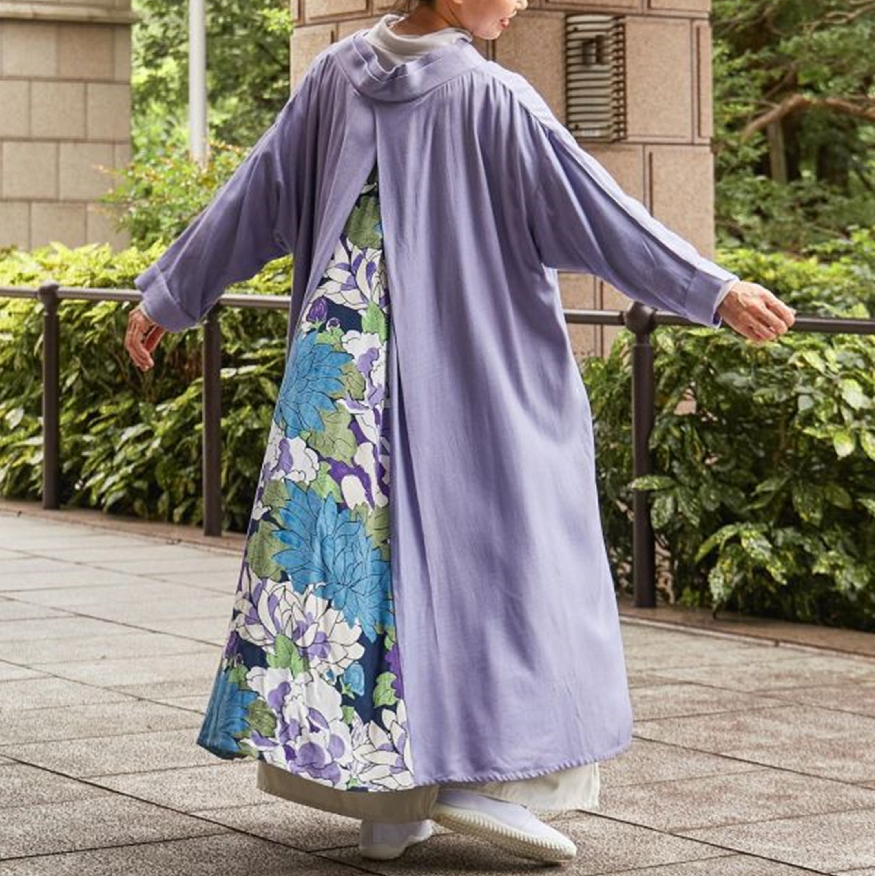 倭物やカヤ 花ざかり八掛ワンピース