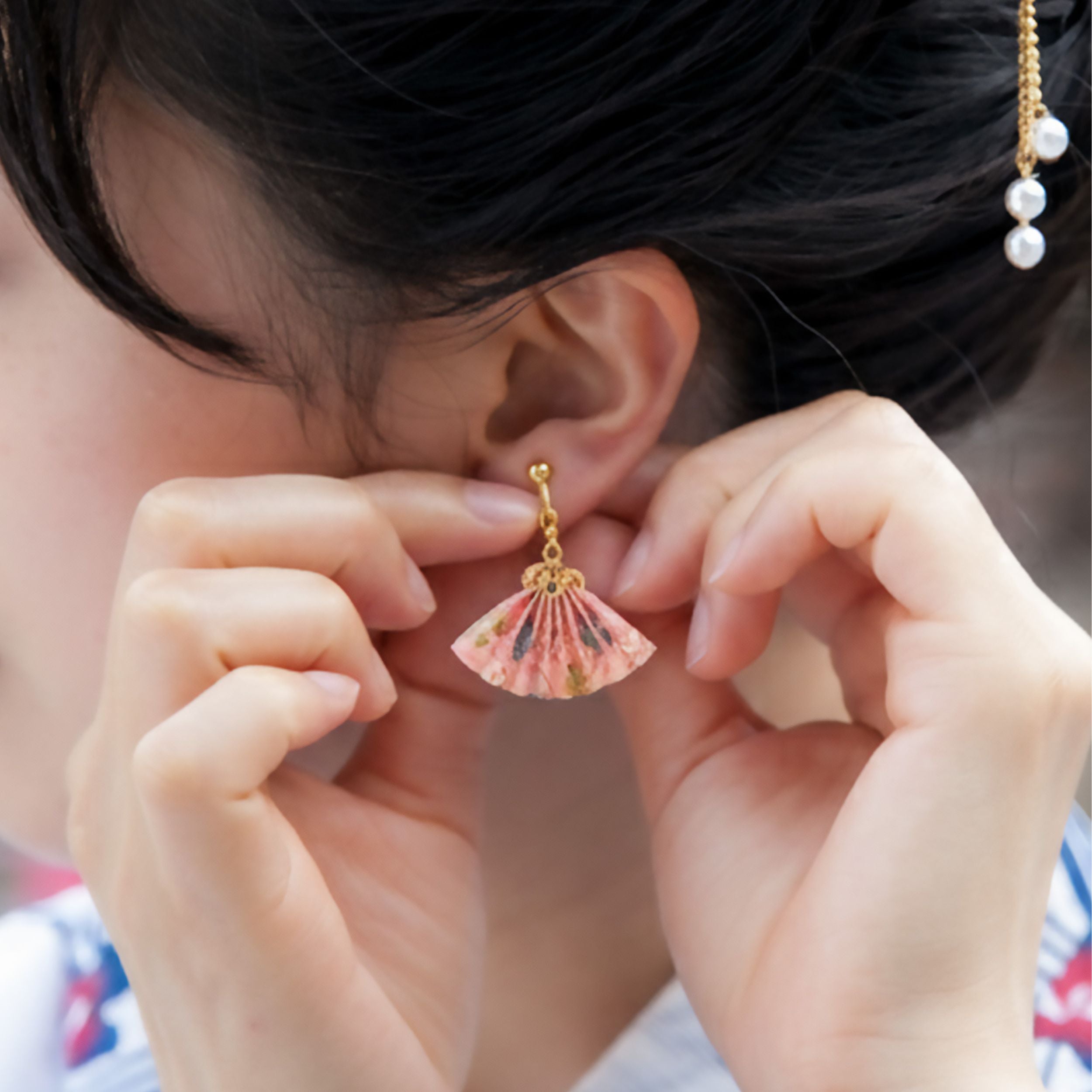 プレゼント にも最適 手作りイヤリング&ピアス melodyoga_pe-n238-nt