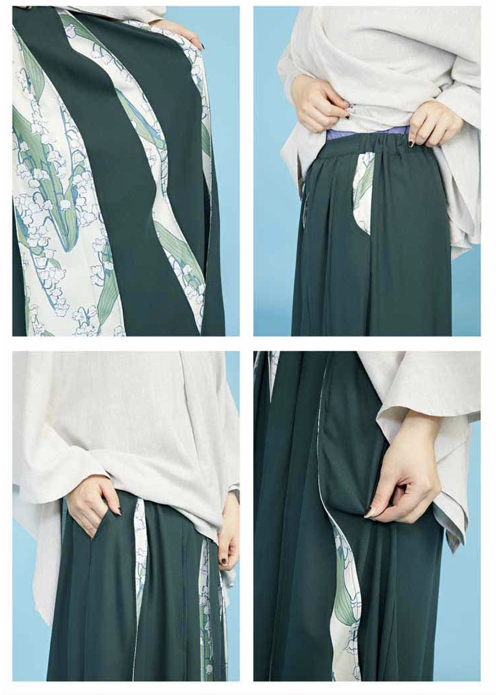 倭物やカヤ 四季の春風八掛スカート