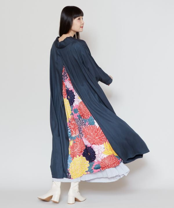 倭物やカヤ 花ざかり八掛ワンピース