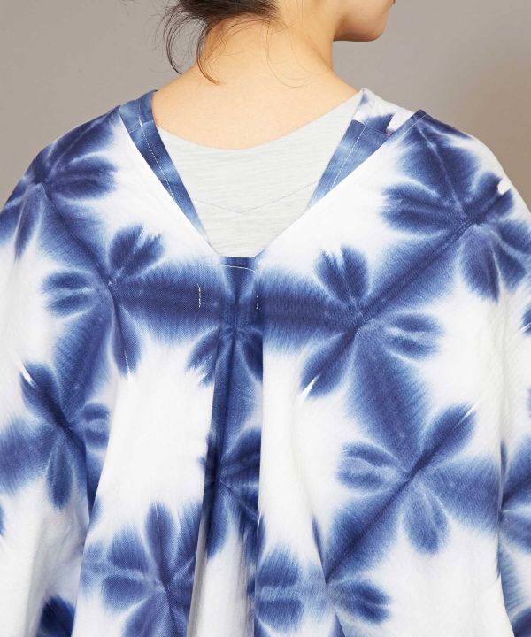 倭物やカヤ 雪花絞り満開羽織