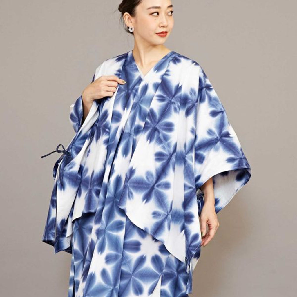 倭物やカヤ 雪花絞り満開羽織