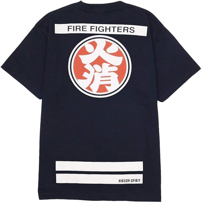 HiKESHi SPiRiT NEW 抜染OD火消Tシャツ ネイビー