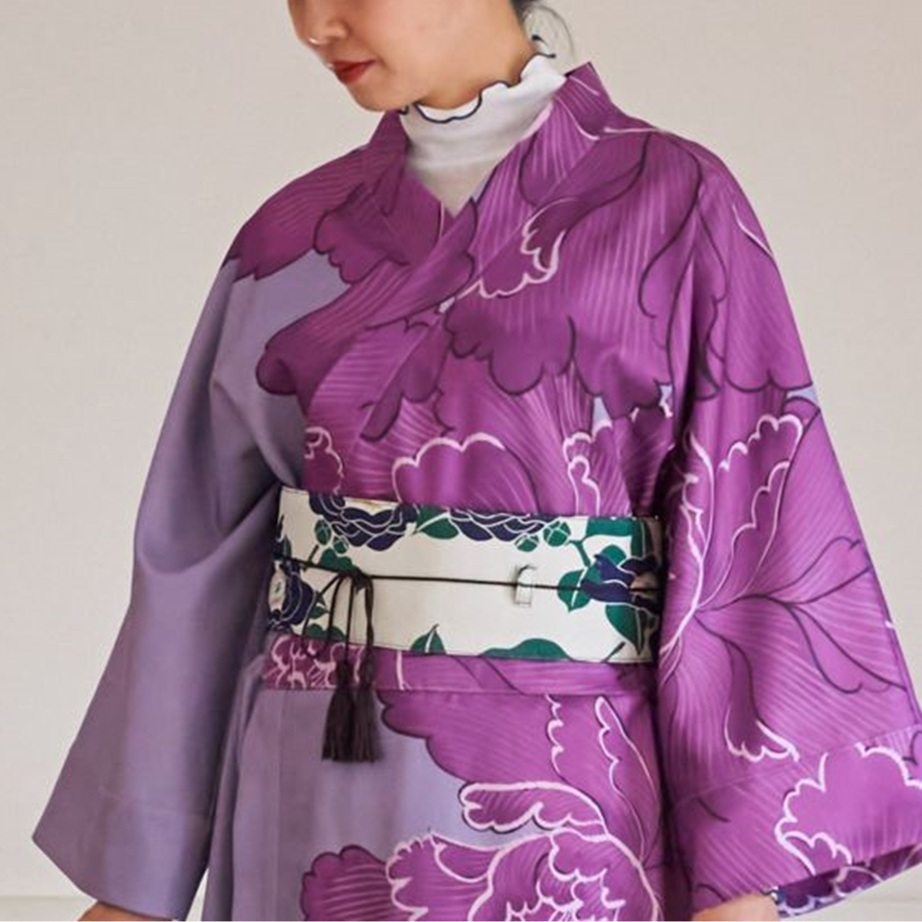 倭物やカヤ 文様帯ベルト リバーシブル