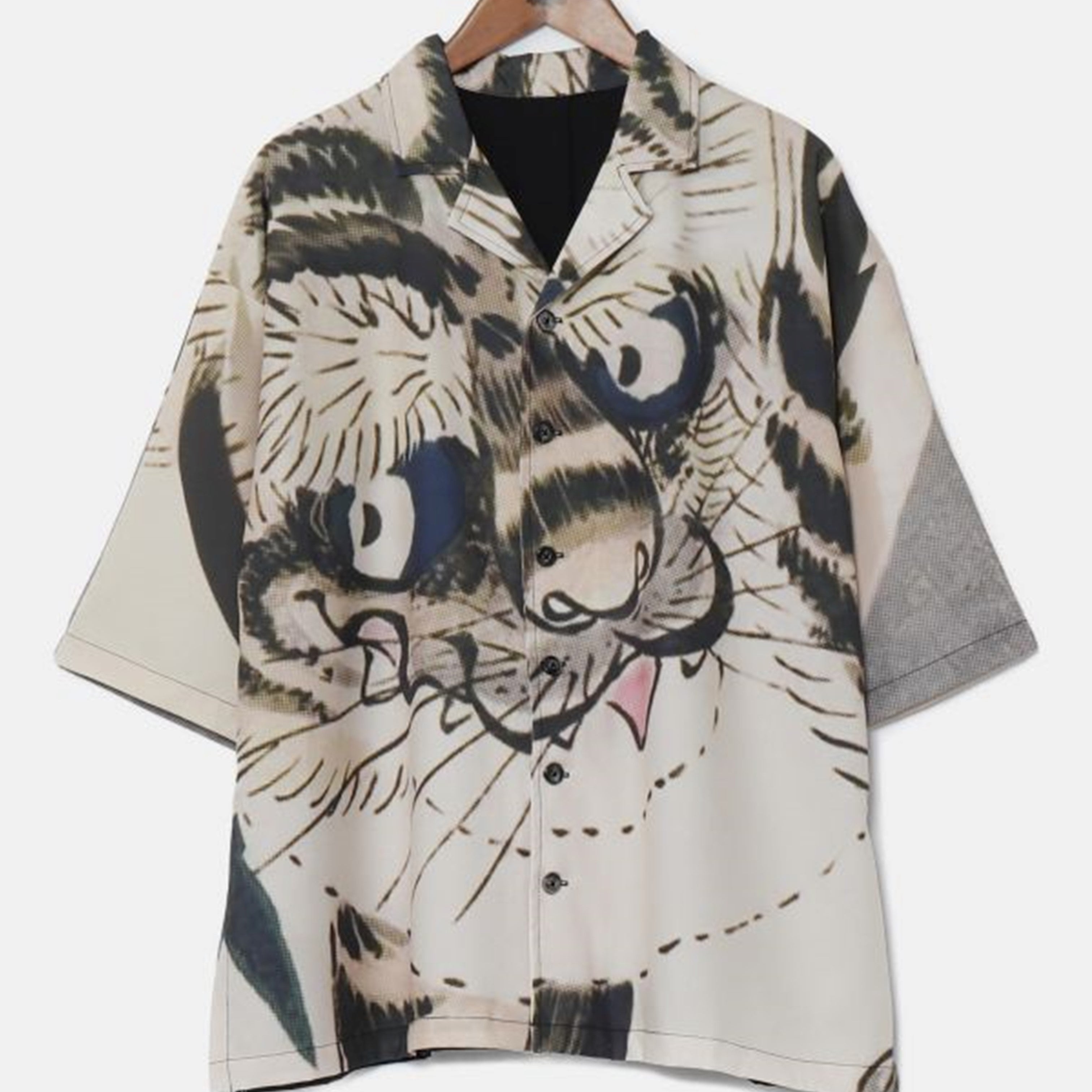倭物やカヤ 獣面相メンズシャツ