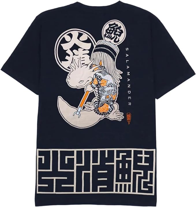 HiKESHi SPiRiT 火消之図抜染スラブ Tシャツ(吽)