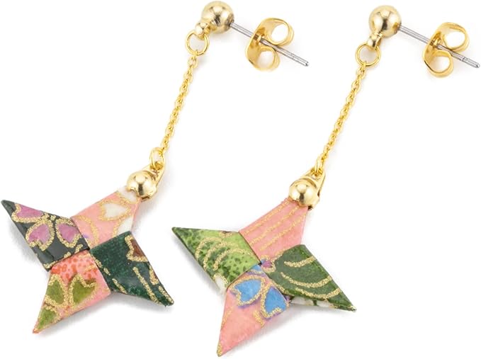 のレン 手裏剣 折り紙 チェーンピアス