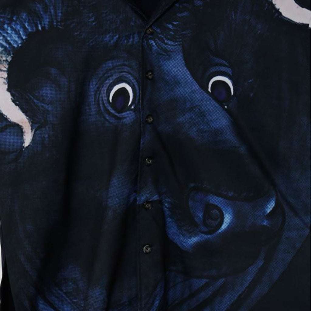 倭物やカヤ 獣面相メンズシャツ