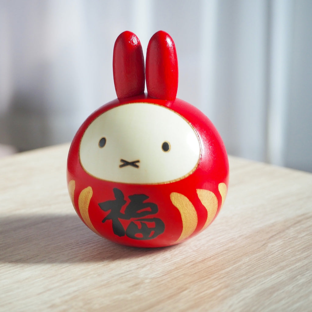 卯三郎こけし ミッフィー 福だるまセット（金屏風＋座布団付）