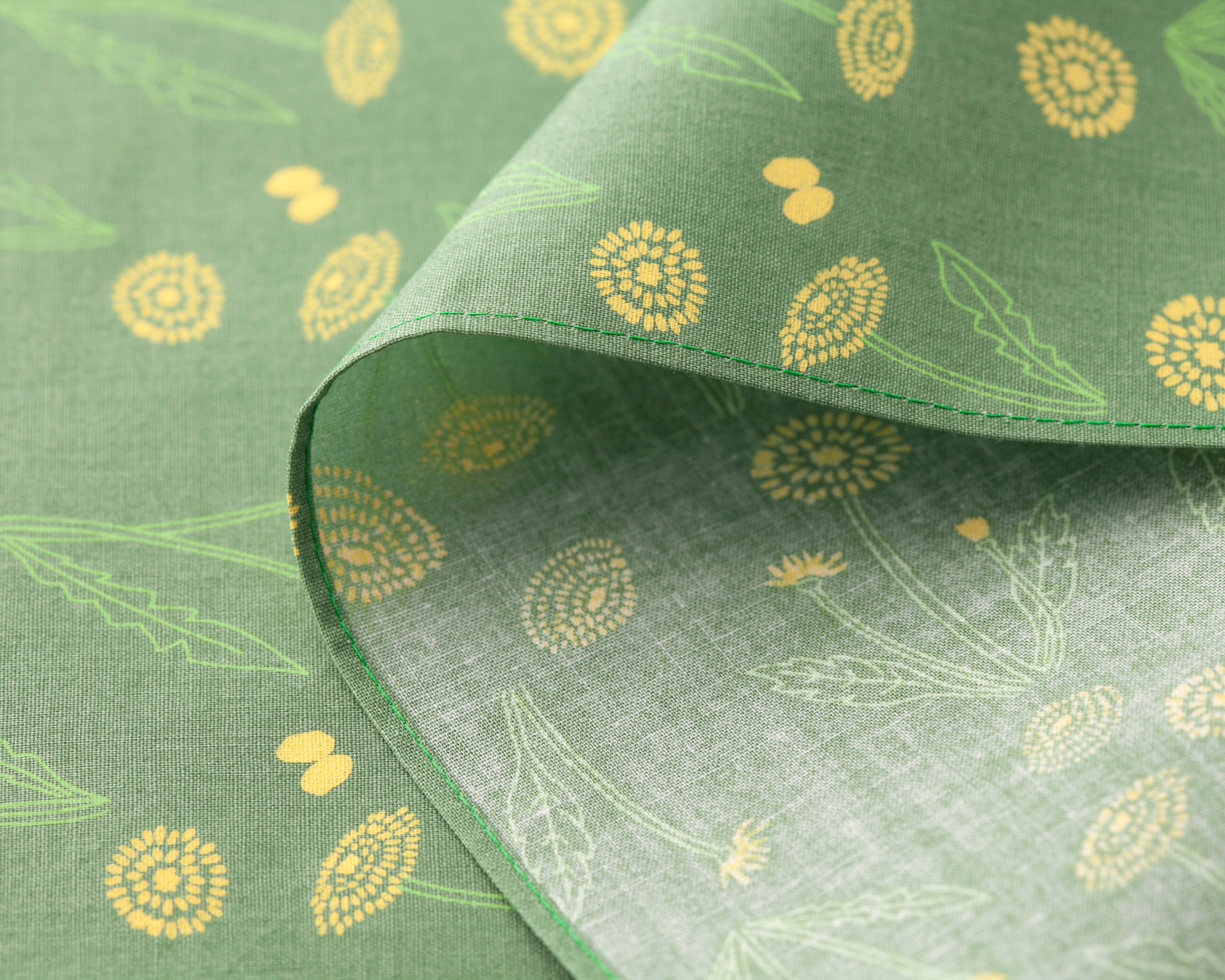 のレン 手捺染の綿ハンカチ / 50×50cm 綿100% 友禅型染め