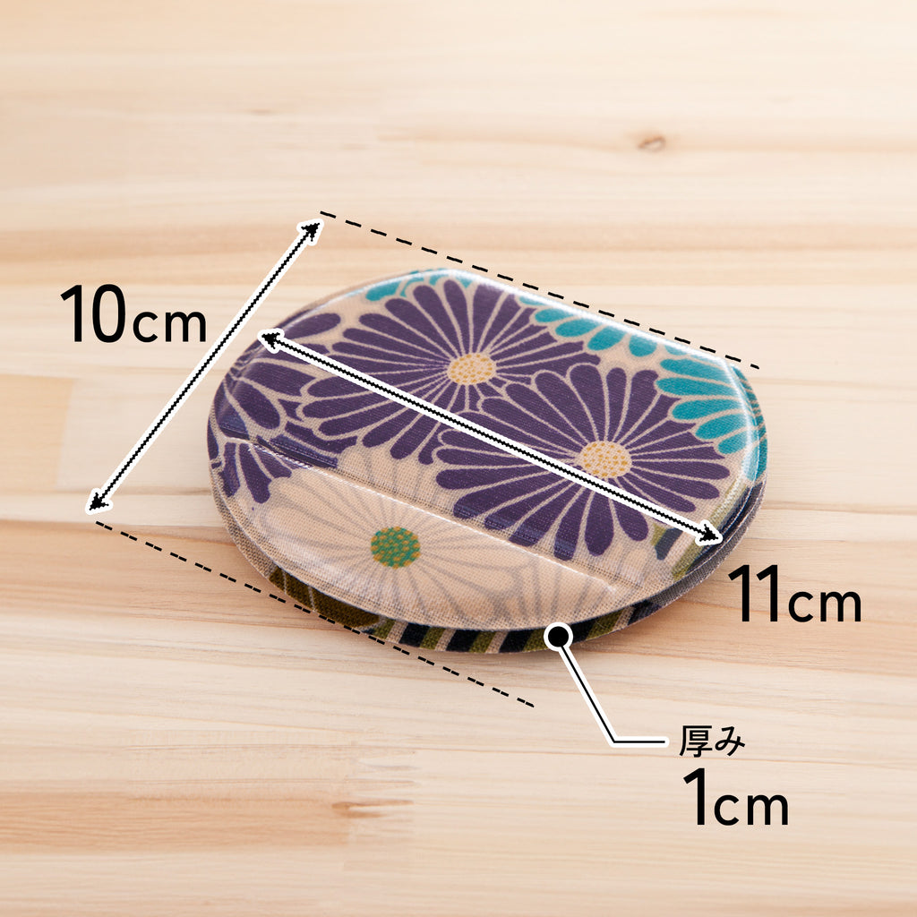 のレン スタンドミラー レトロフラワー / 折り畳み式 卓上鏡
