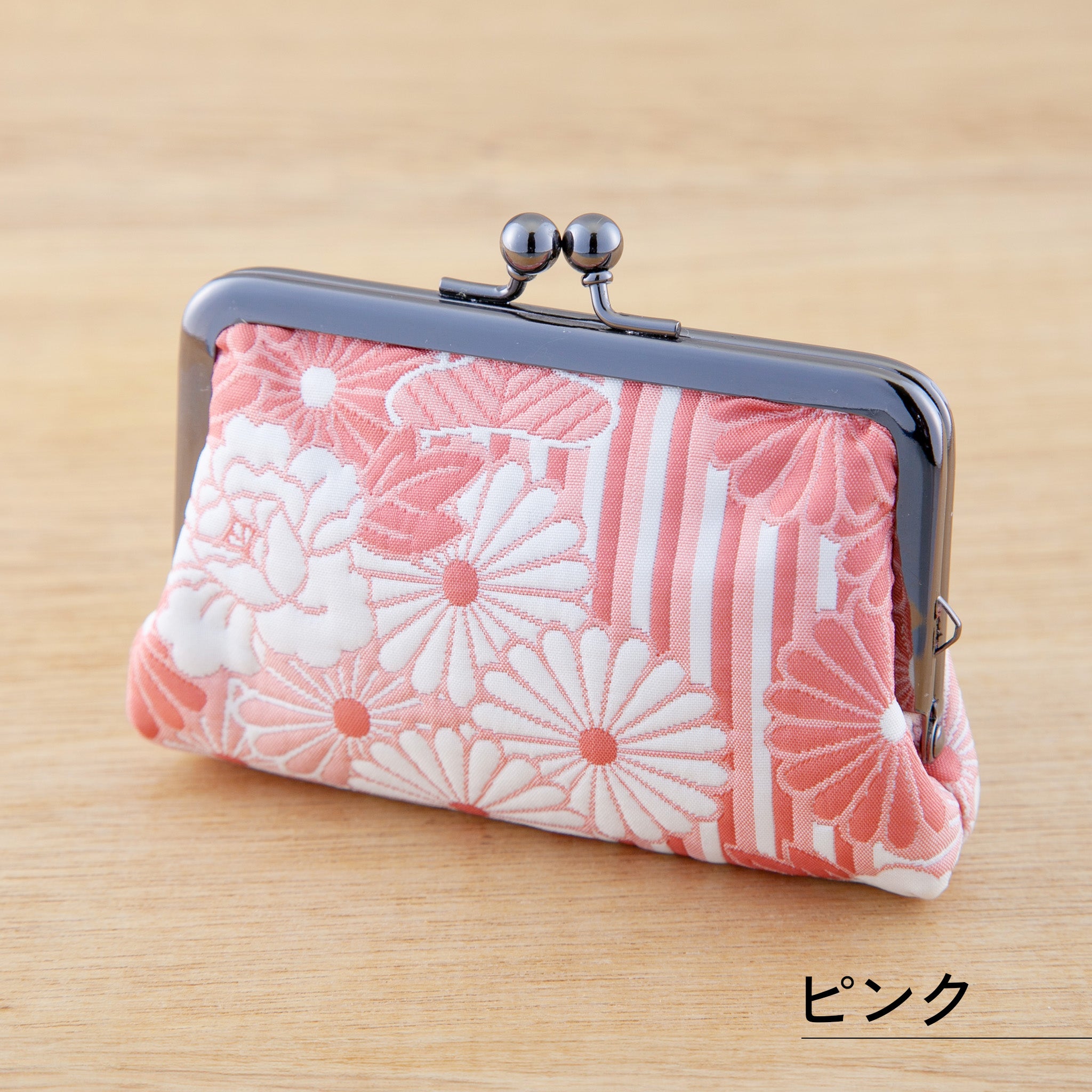 のレン がま口小銭入れ ふくれ織