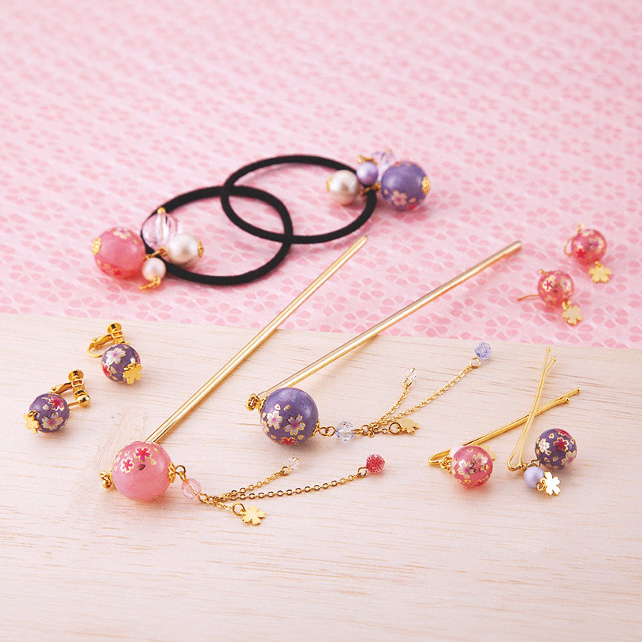 のレン 桜玉 かんざし / 1本挿し ヘアアクセサリー