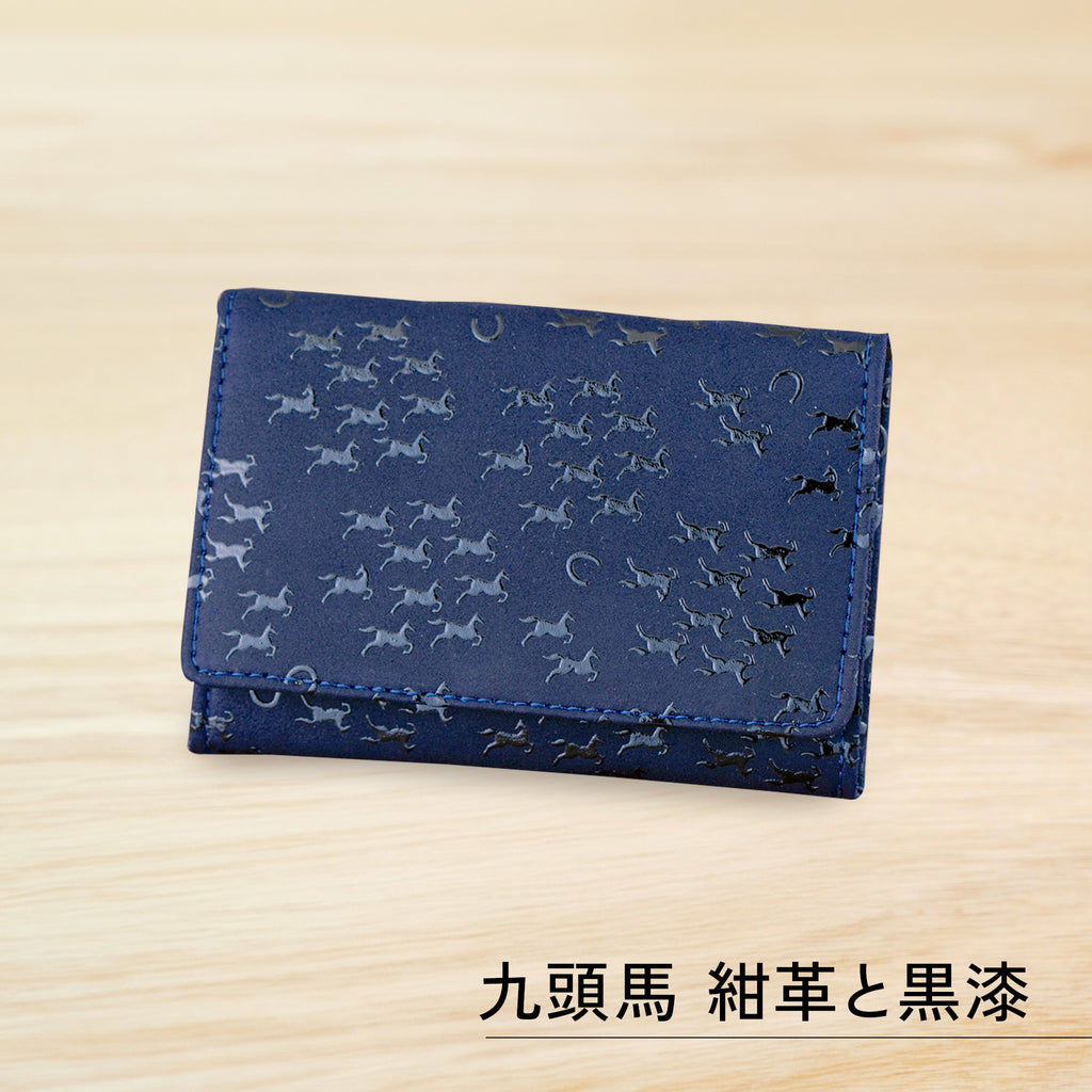 のレン 印伝 メンズ 名刺入れ / 牛革 鹿革