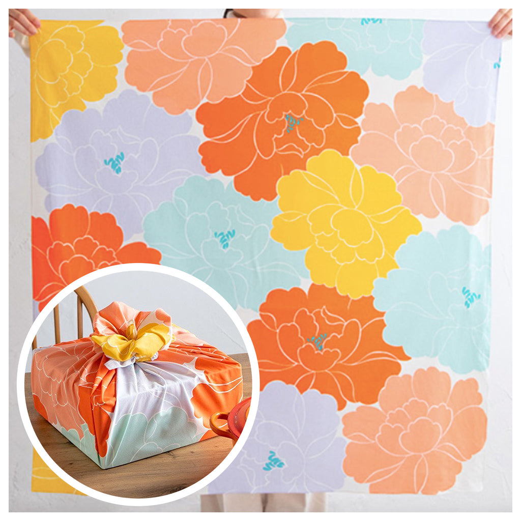 風呂敷 ひめむすび Adeline Klam 100cm ( 三巾 ) オーガニックコットン100%　　　