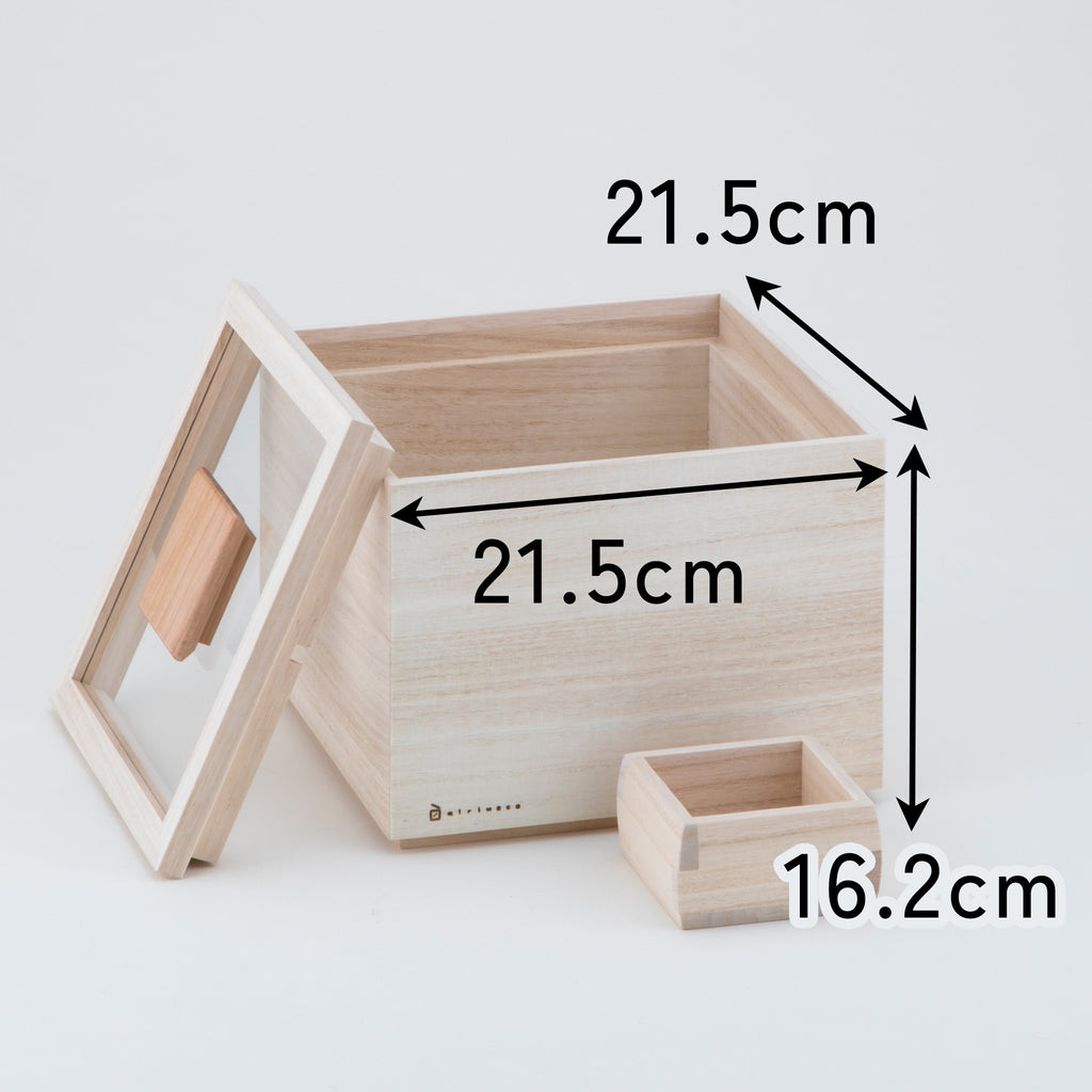 増田桐箱店 桐の米びつ_白木 / 1、3、5、10kgサイズ