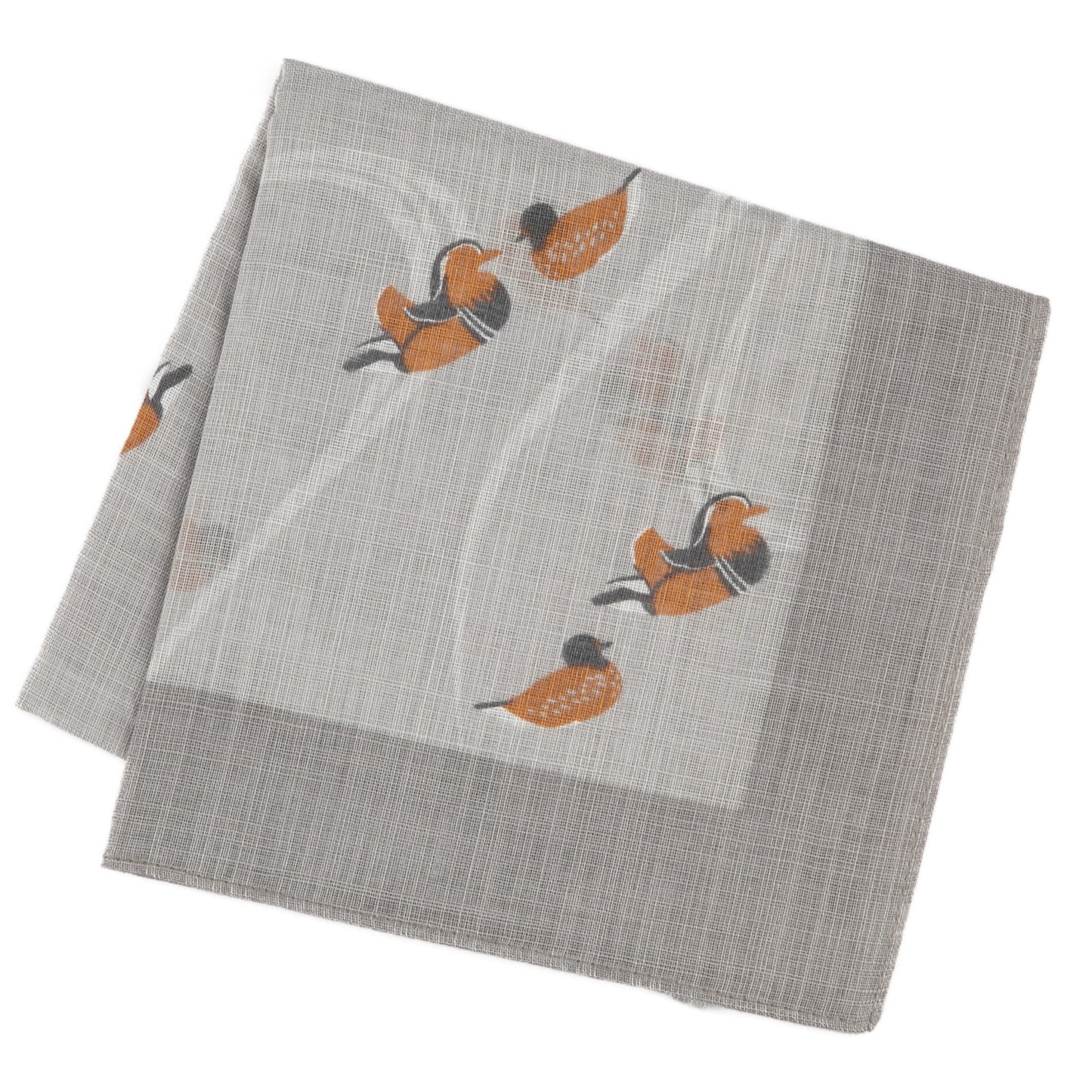 のレン 吉祥 ふし糸織ハンカチ / 綿100% 50×50cm レディースハンカチ　