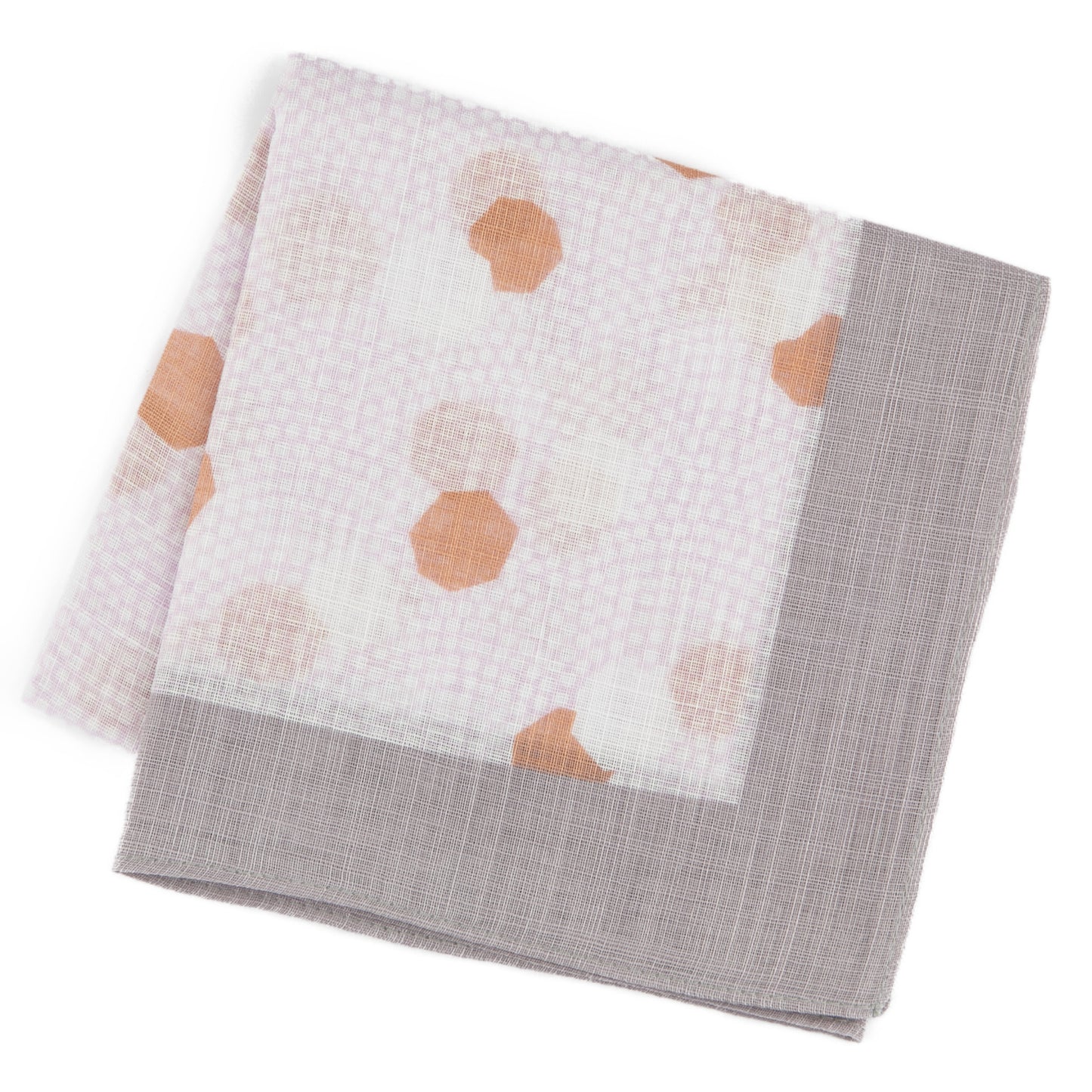 のレン 吉祥 ふし糸織ハンカチ / 綿100% 50×50cm レディースハンカチ　