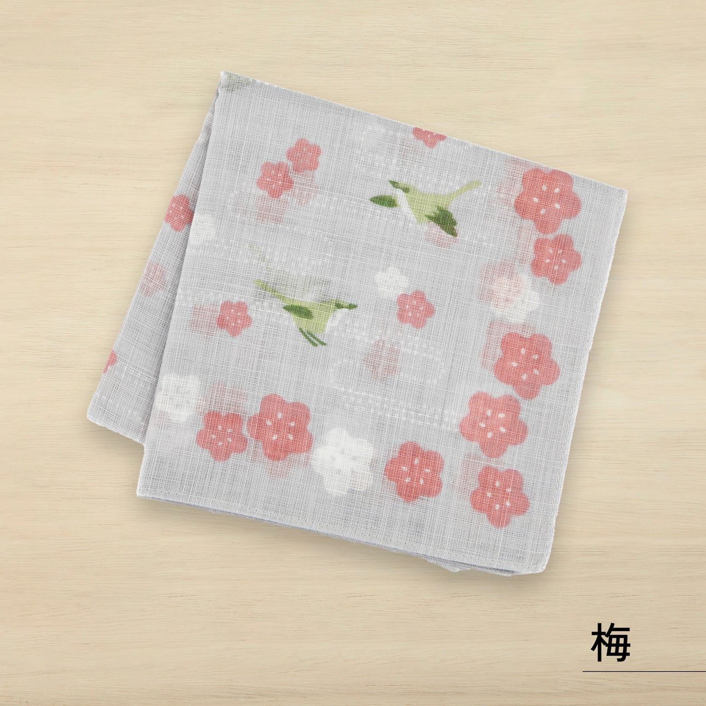 のレン 吉祥 ふし糸織ハンカチ / 綿100% 50×50cm レディースハンカチ　