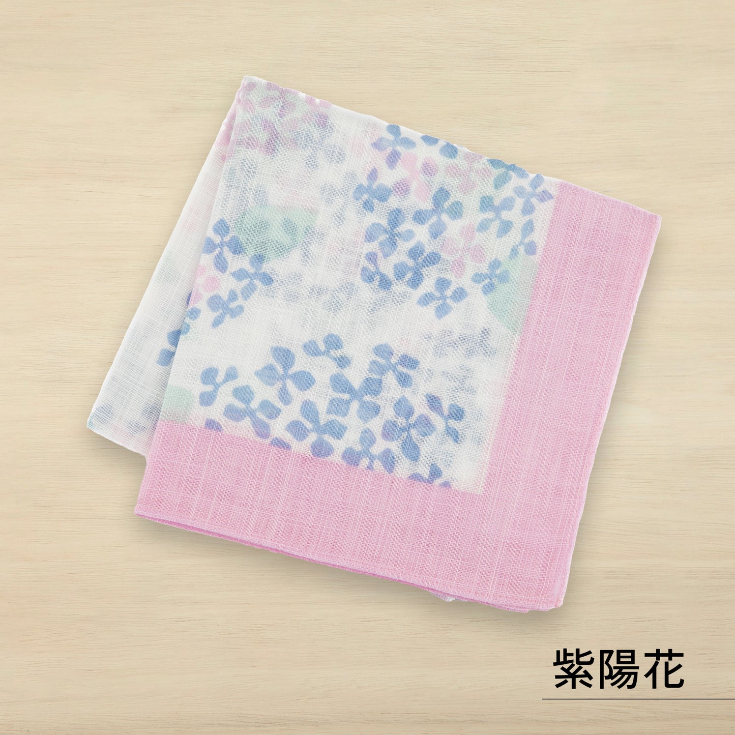 のレン 吉祥 ふし糸織ハンカチ / 綿100% 50×50cm レディースハンカチ　