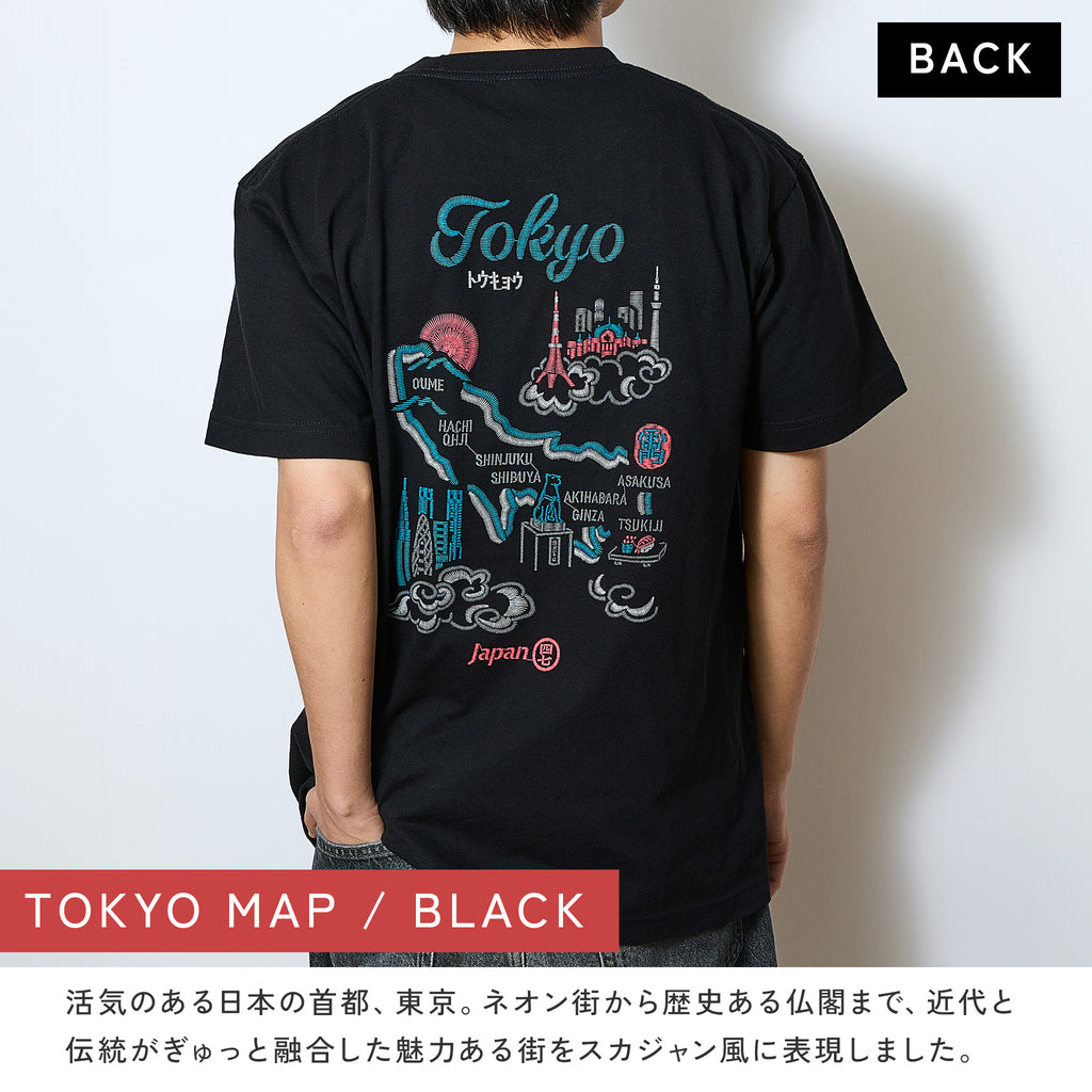 シジュウナナ TOKYO MAP Tシャツ ｜ M〜XL