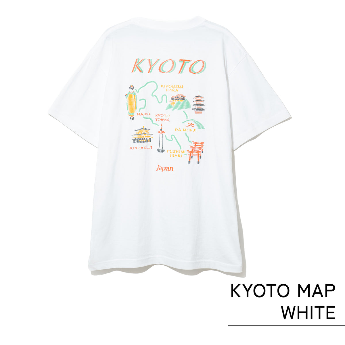 シジュウナナ KYOTO MAP Tシャツ ｜ M〜XL