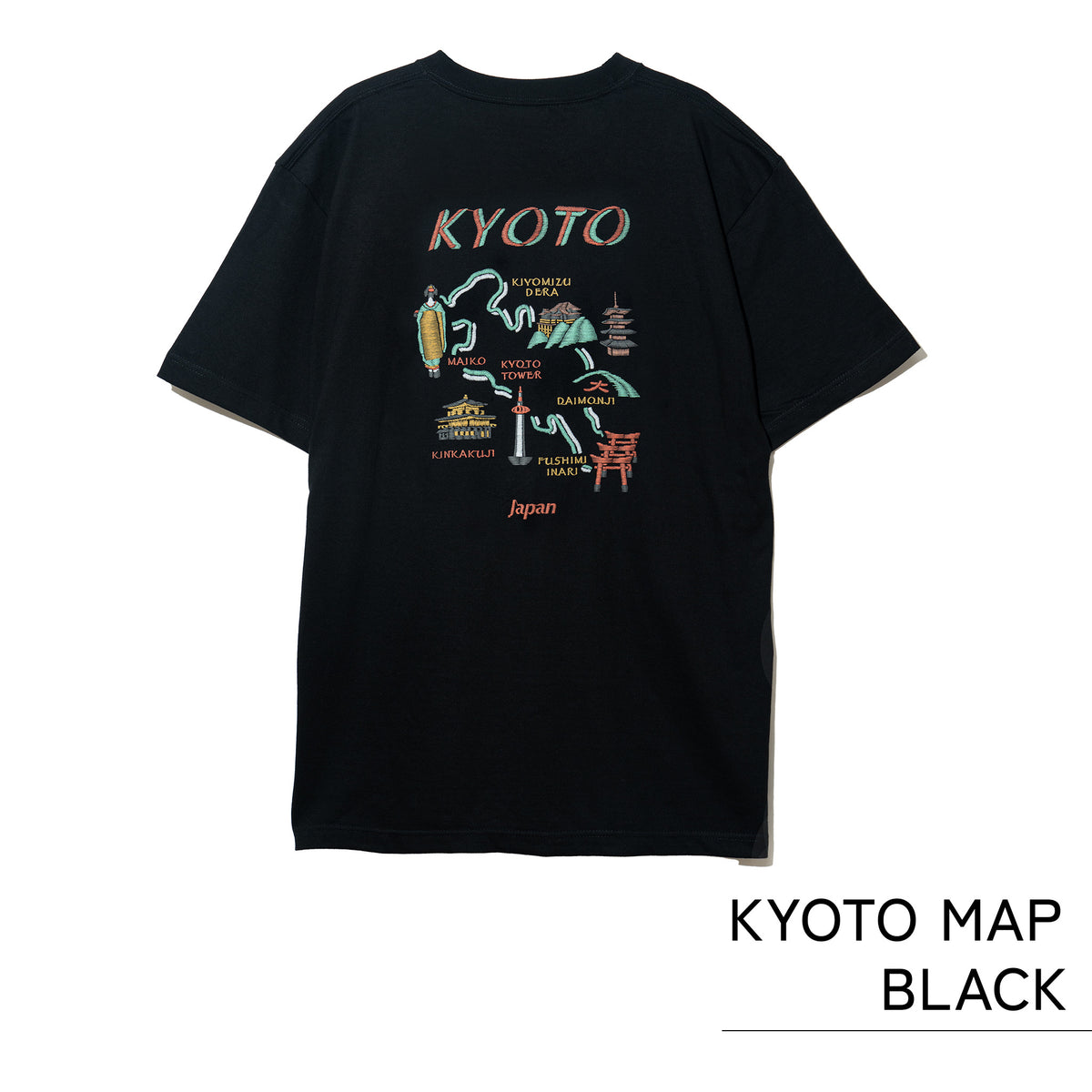 シジュウナナ KYOTO MAP Tシャツ ｜ M〜XL