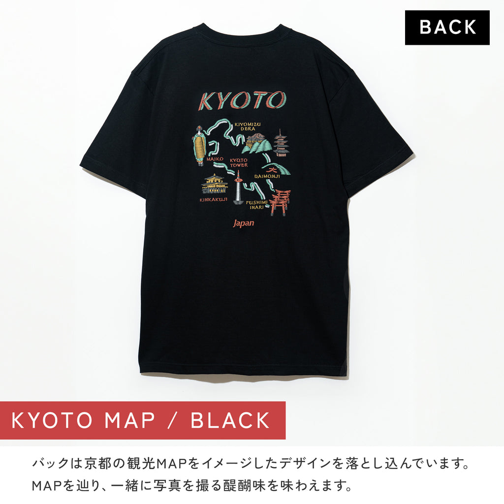 シジュウナナ KYOTO MAP Tシャツ ｜ M〜XL