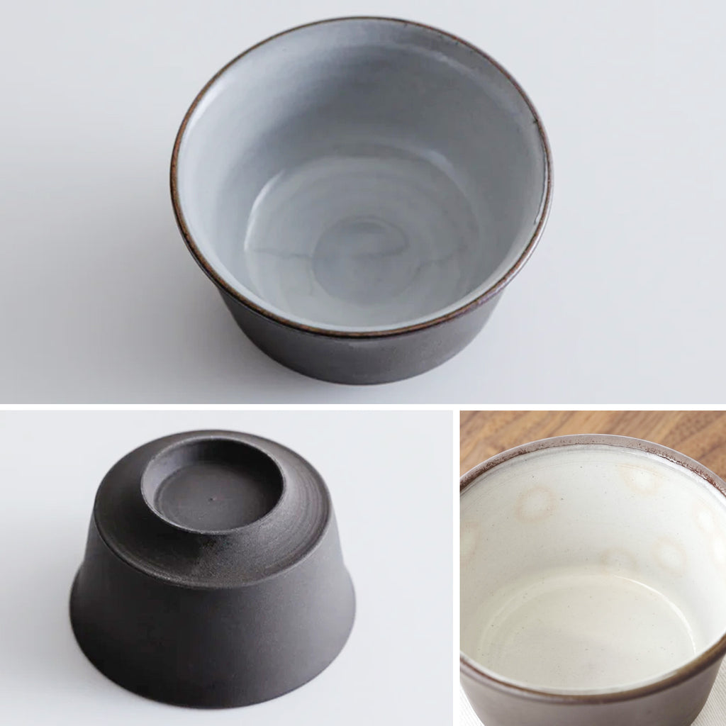 かもしか道具店 茶時間 萬古焼 急須 直 100mlセット / 湯さまし・湯飲み・急須100ml 3点セット