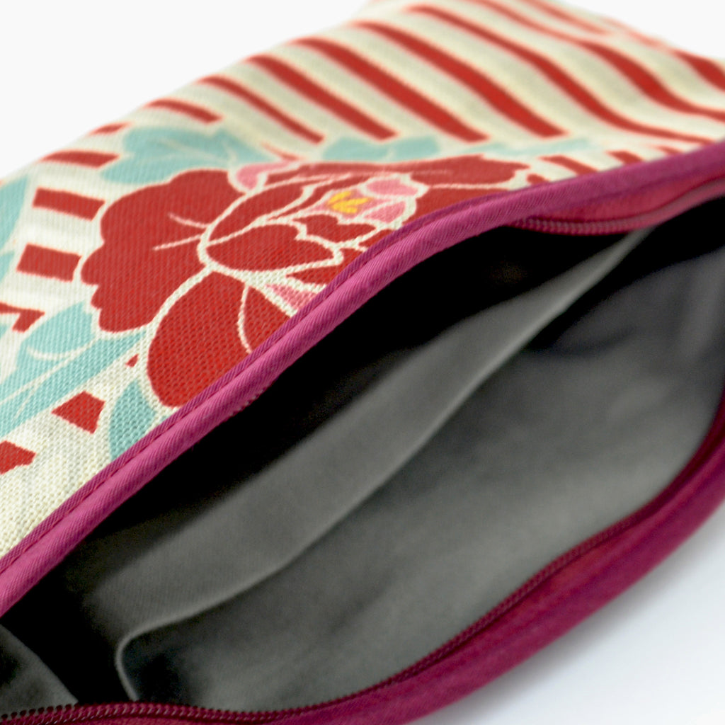 のレン 化粧ポーチ  レトロフラワー