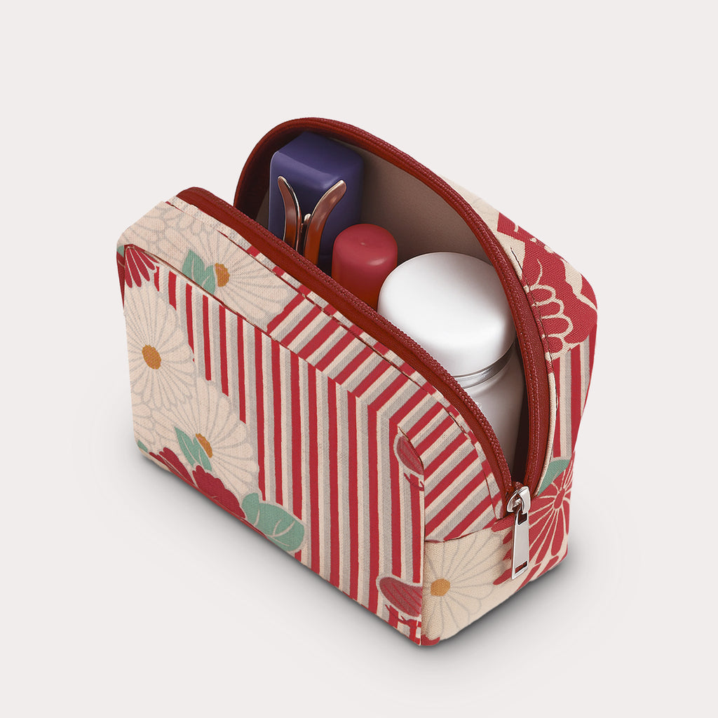 のレン ボックスポーチ レトロフラワー 　