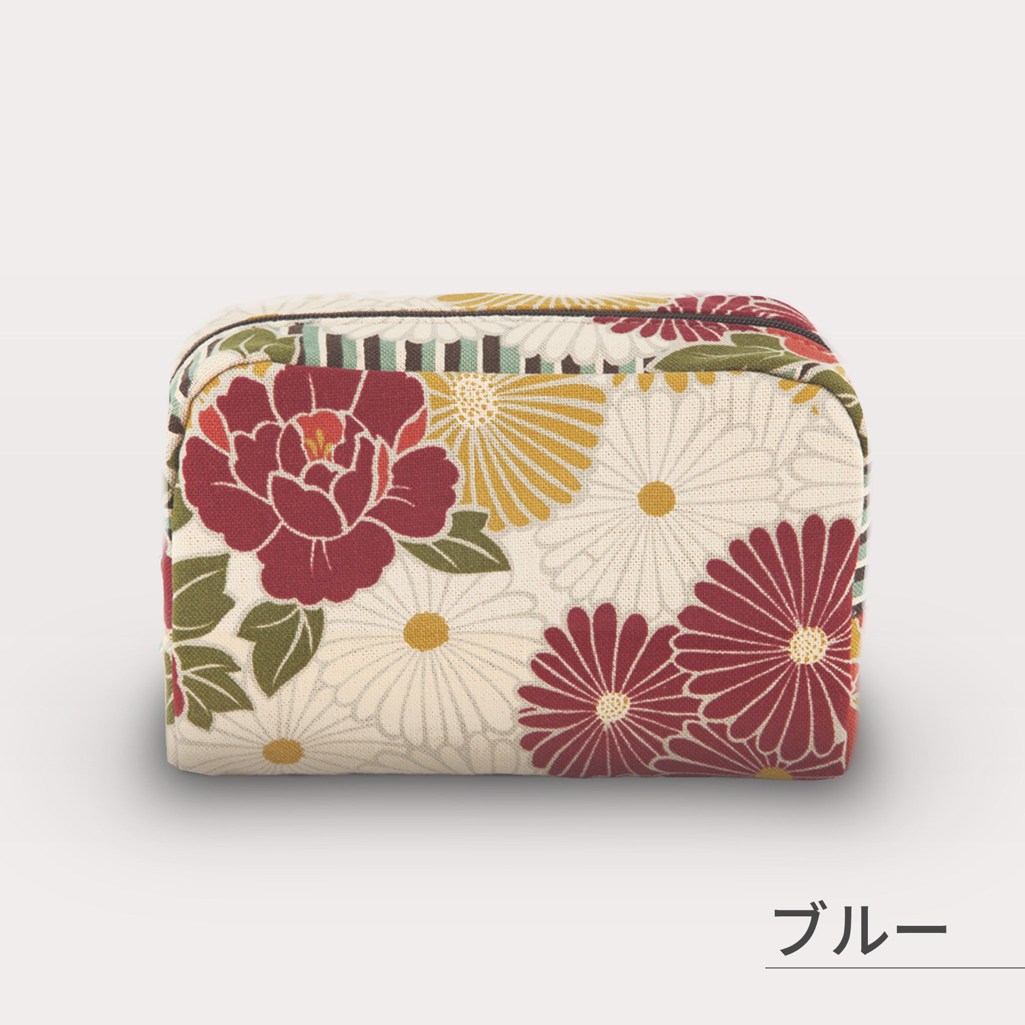 のレン ボックスポーチ レトロフラワー 　