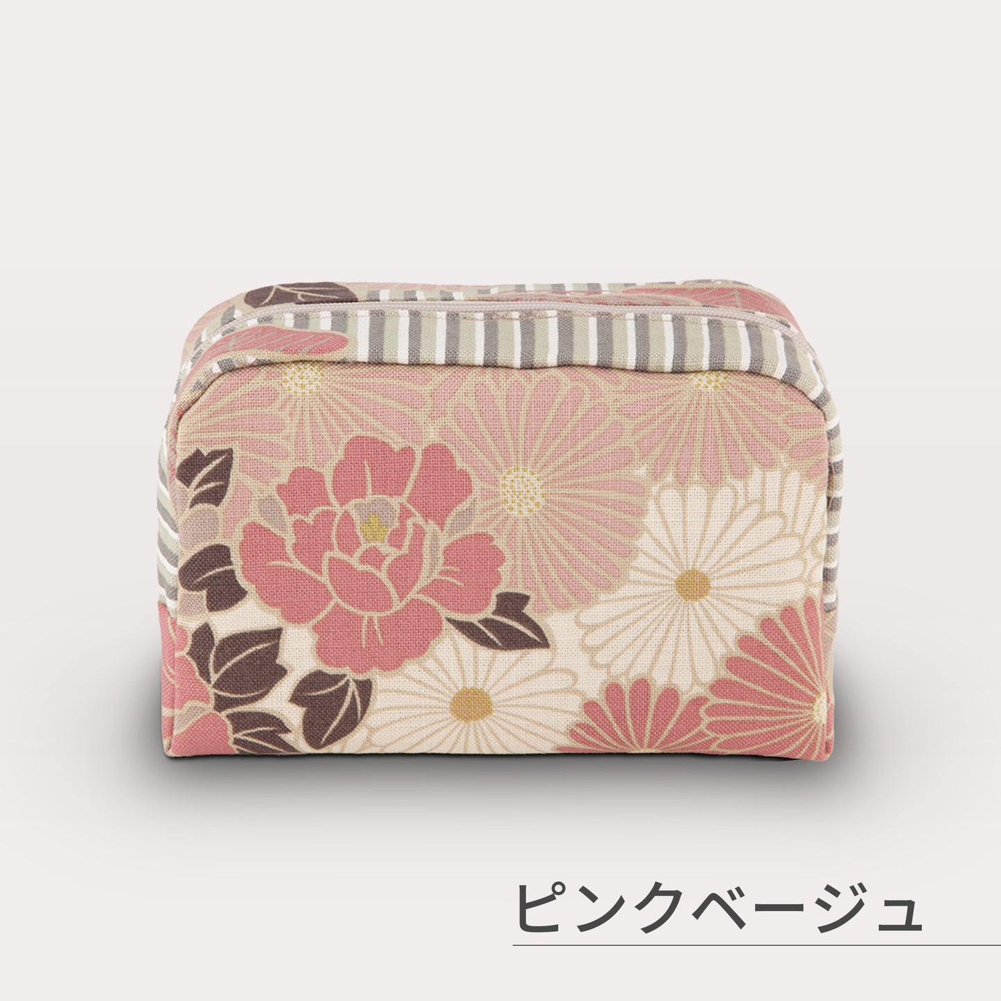 のレン ボックスポーチ レトロフラワー 　